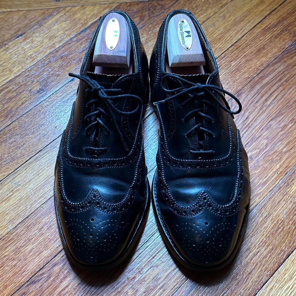 (~8.5US) Alden Black Oxford Wingtips Size 8